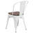 Ketchum Clear Coated Metal Stackable Chair with Wood Seat-1835193504