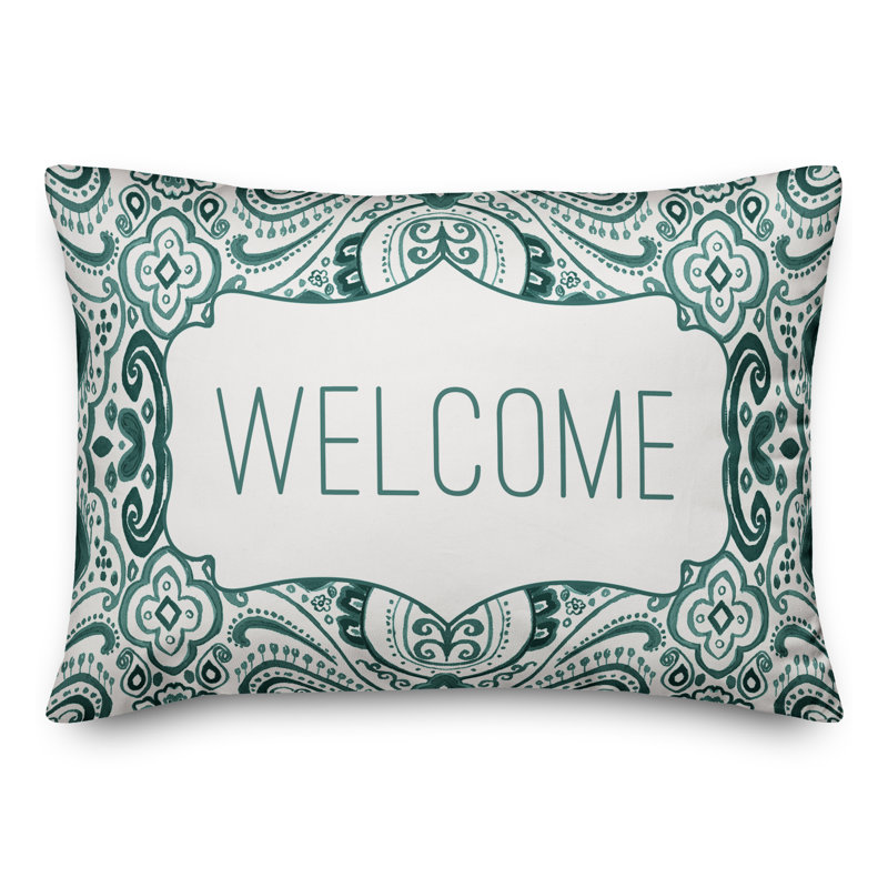  Housse et insert pour oreiller rectangulaire Welcome