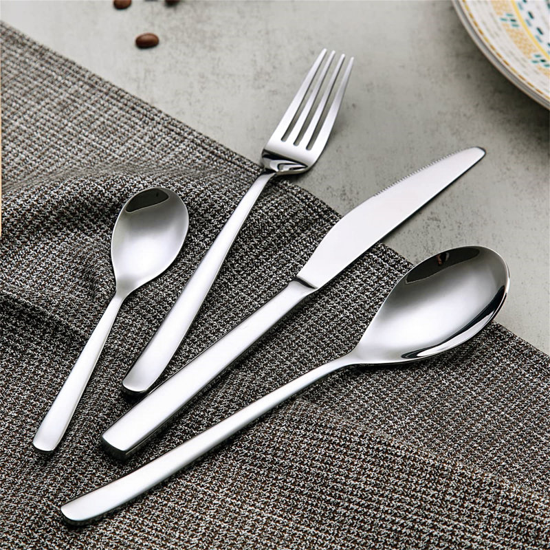 Canora Grey Antwion 24 Piece Stainless Steel Cutlery Set , Service for 6, Silver