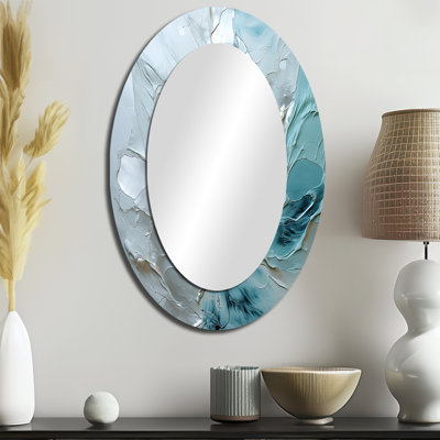 Miroir mural argenté