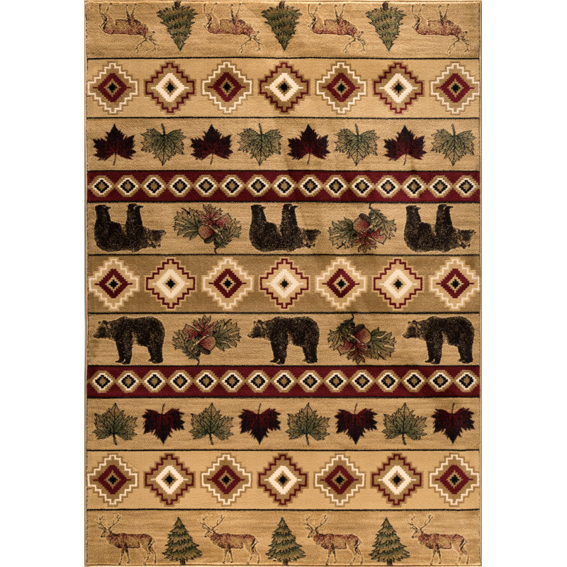 Tapis beige Atwell Southwestern, Rectangle 2 pi 2 po x 3 pi