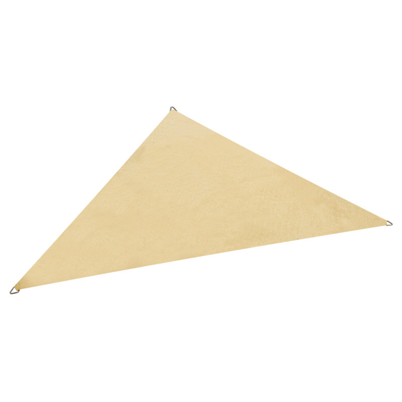 Outdoor Triangular Sun Shade Sail, Yellow