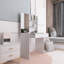 Coiffeuse de rangement avec miroir et 2 tiroirs