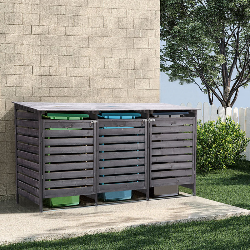 Outdoor Garden Trash Bin Cabinet