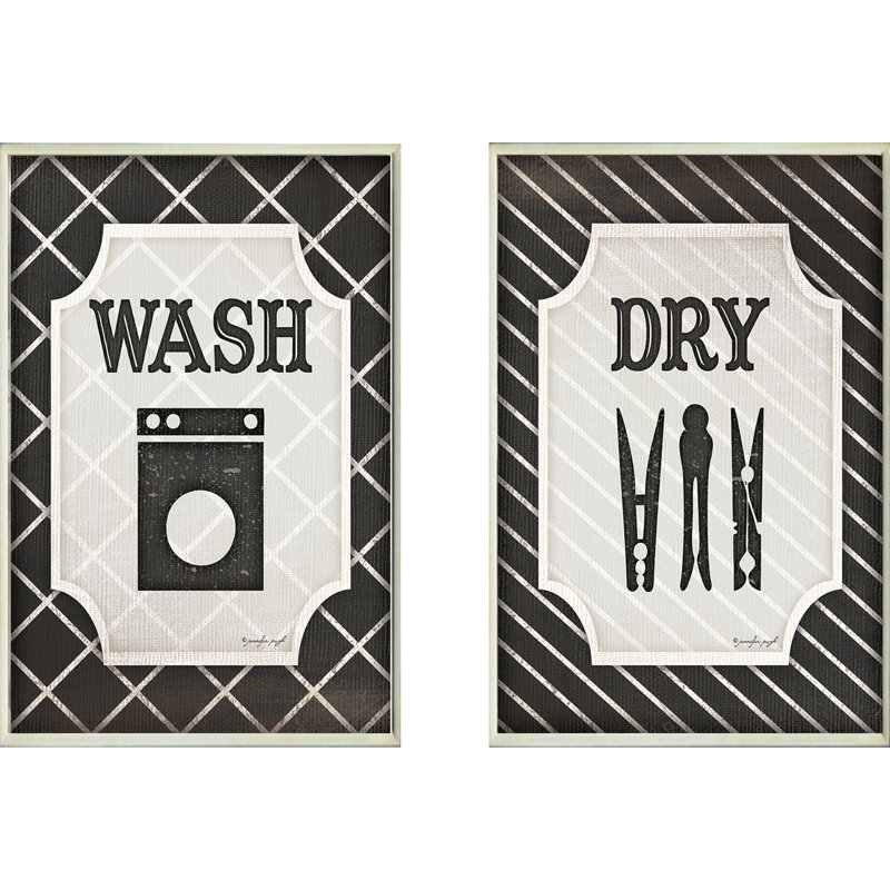 Plaque murale blanche et blanche «Wash and Dry» Ehme