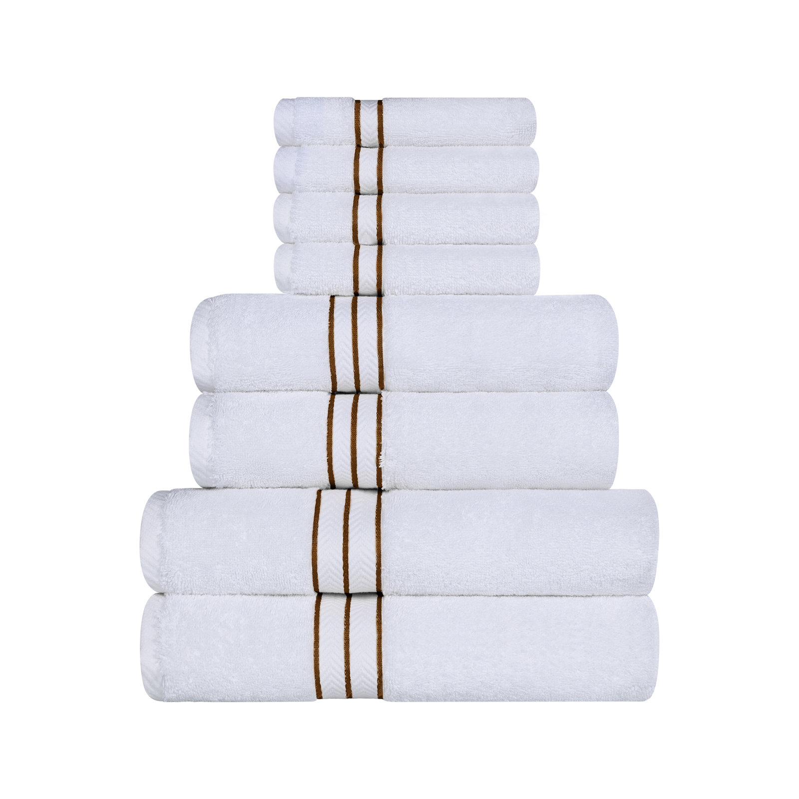 Josann 8-Piece Turkish Cotton Towel Set, Toast