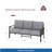 All-Weather Metal 3-Seat Patio Sofa-329158105