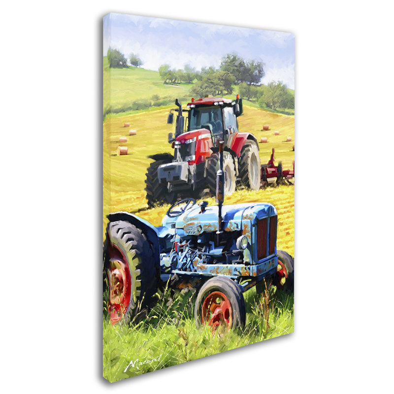 Armand 'Tractors' Print on Canvas, 24" H x 16" W x 2" D
