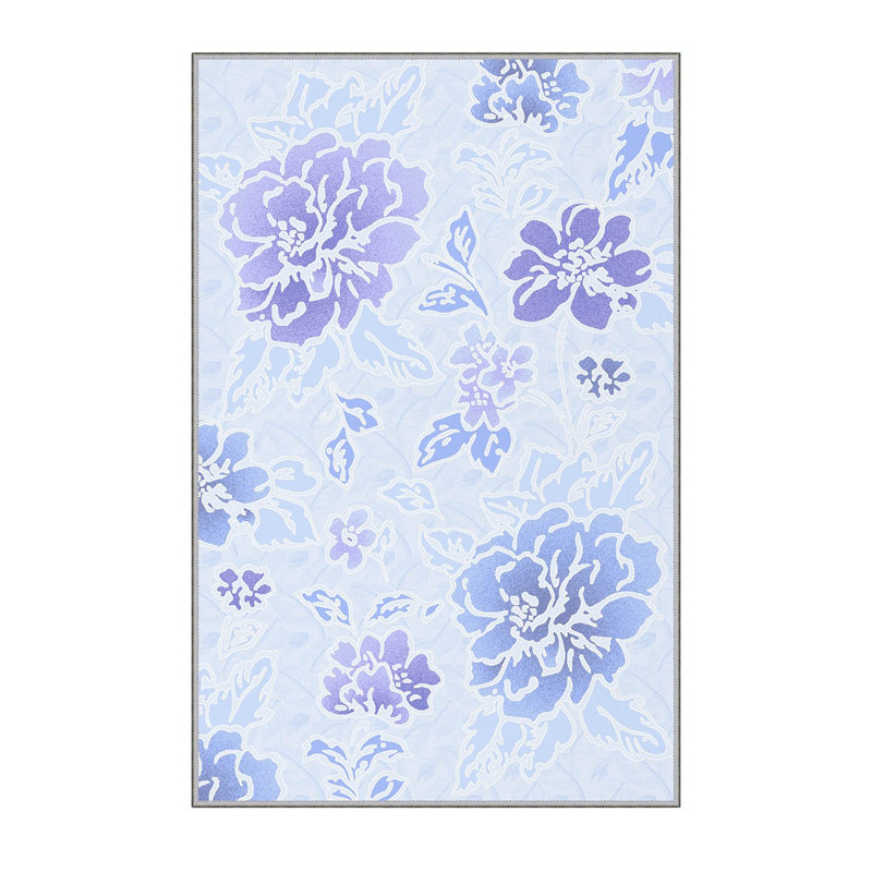 Soft Hall Carpet (2.6 x 4.9 ft), 100% Polyester, 0.3 in Pile Height | Antibacterial, Non-Slip Underside, 650 g/m² | Machine Washable, 3D Digital Print | Perfect for Living Room, Entryway & Bedroom Décor