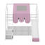 Lit mezzanine avec structure en forme de maison et tente-107262534-107262536