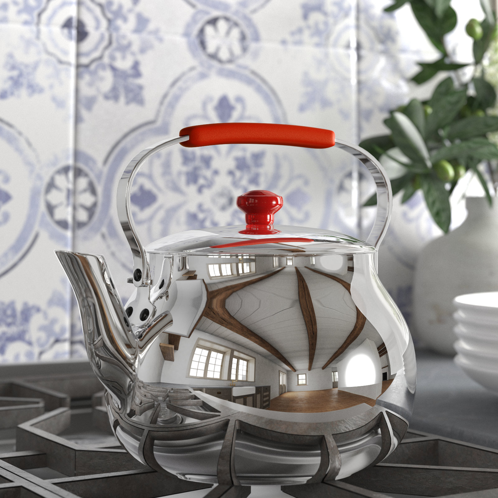 Dearing Stovetop Tea Kettle, 3.5 Qt.