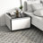 Modern Smart Side Table With Built-In Fridge, Wireless Charging, Temperature Control, Power Socket, USB Ports, Outlet Protection, Induction Light, White-496274766
