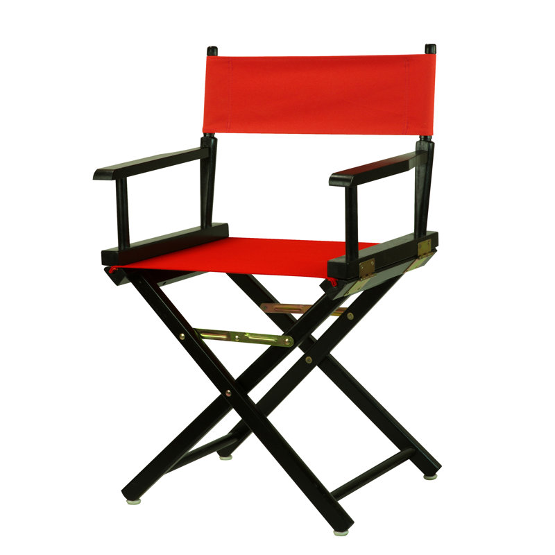 Chaise de réalisateur pliante 18 po, Rouge, Noir, noir, noir, noir