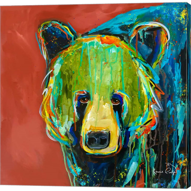 «New Black Bear» par Karrie Evenson - impression sur toile tendue