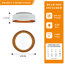 Grand luminaire encastré 3 lumières 15 pouces, finition dorée et orange-1614398286