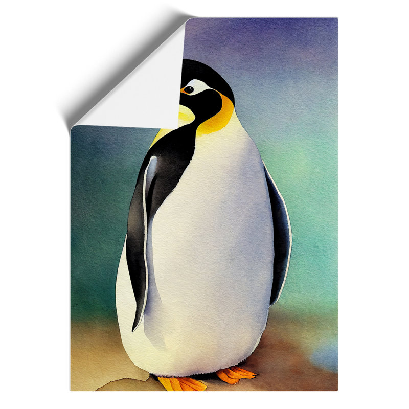XV1022-3494X Penguin In Watercolour No.4 - Print, Paper, 59.4cm H x 42cm W, No Matte