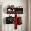 Portemanteau mural espresso avec 4 crochets doubles-217747739