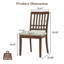 Chaises de salle à manger 2 pièces scandinaves modernes, dossier en bois courbé avec siège en tissu gris, finition pour la salle à manger et un appartement, facile à assembler - brun clair - brun-666489727