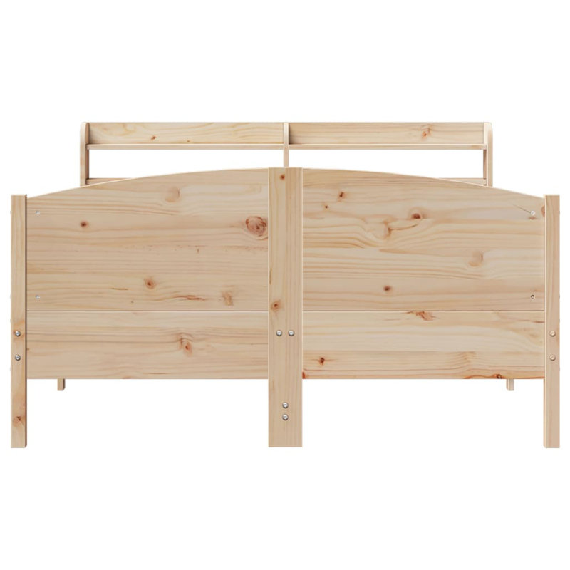 Berghauser Solid Wood Storage Bed, 82cm H x 218cm W x 160cm D, Oak