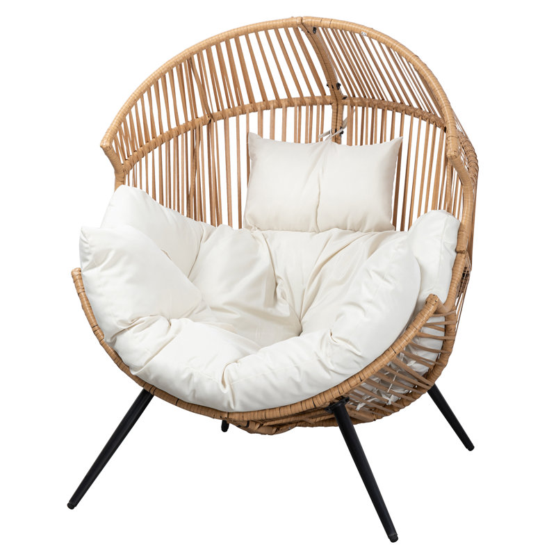 Casi Egg Chair with Cushion, Beige/Natural