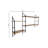 Modern Wall Shelf, Black & Atlantic Pine, 70.9 x 47.2 x 11.0 inches | 100% Melamine Coated Particle Board & 100% Metal Frame | Stylish Industrial Design, Perfect for Home or Office, Durable and Functional