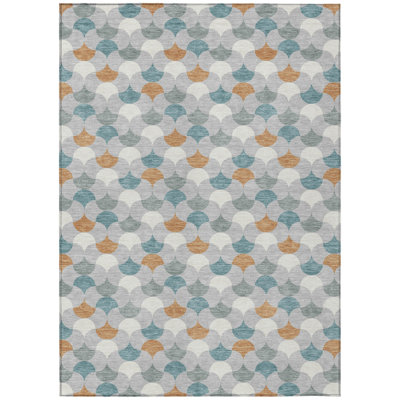 Machine Washable Indoor/Outdoor Chantille ACN2568 Geometric Rug