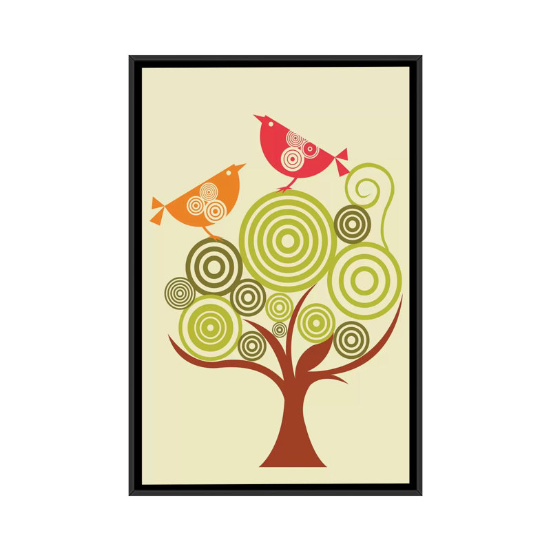 « the funky tree », reproduction d’art sur toile tendue, H 60 po x l 40po x P 1,5 po, Cadre noir