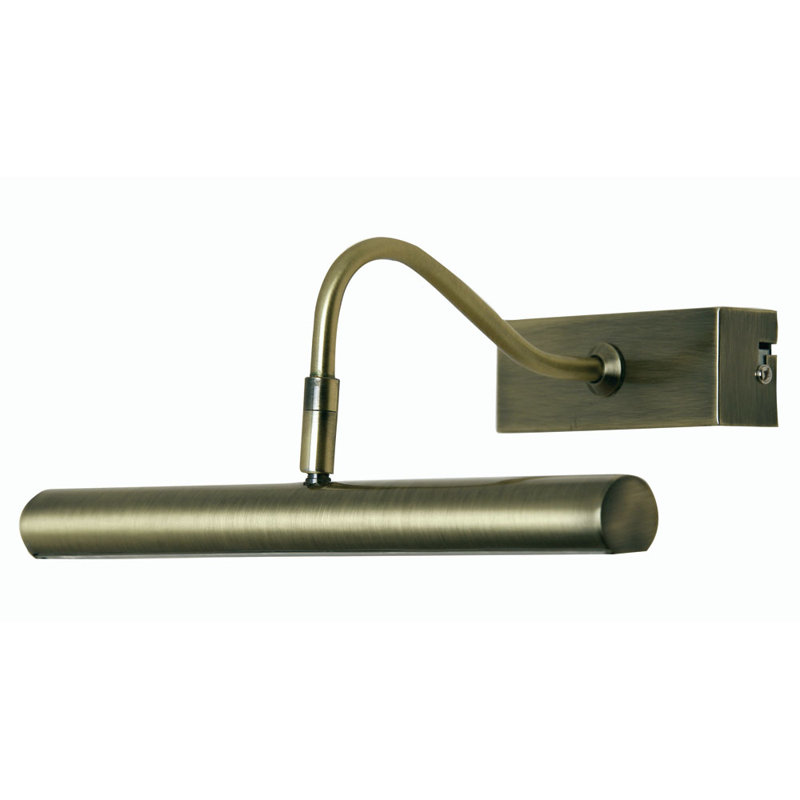 1 -Light Hardwired Wall Mounted Picture Light, Antique Brass