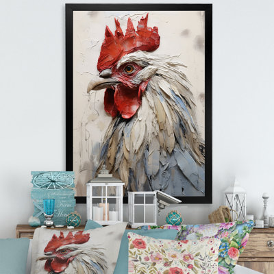 «Loyal Rooster Portrait», impressions sur toile d'animaux coq