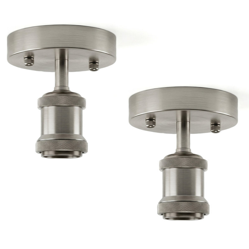 Semi Flush Mount, Satin Nickel