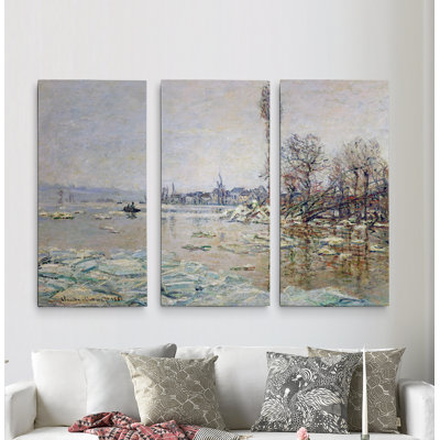«Breakup of Ice» par Claude Monet - reproduction d'art sur toile