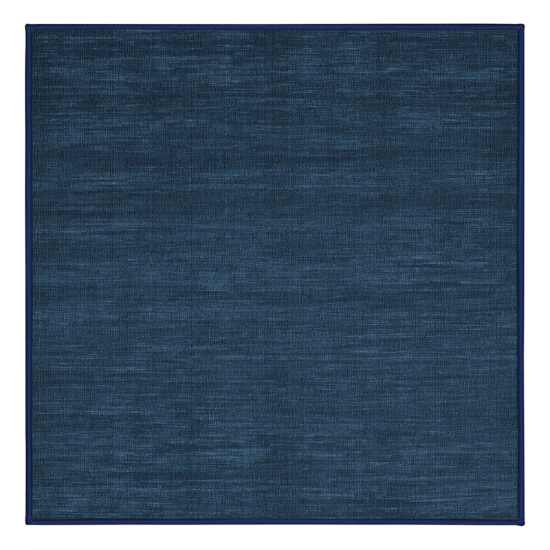 Machine Washable Solid Gray Area Rug, Square 8'