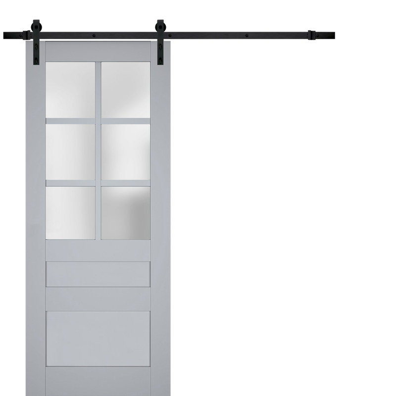 Porte de grange Veregio, 18 po x 96 po, Gris