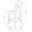 Brun clair, de 2, finition des pieds, profondeur de siège de 16,1 po, largeur de 19 po, 2 chaises en bois massif, design élégant, largeur, hauteur de 29,7 po-125551539