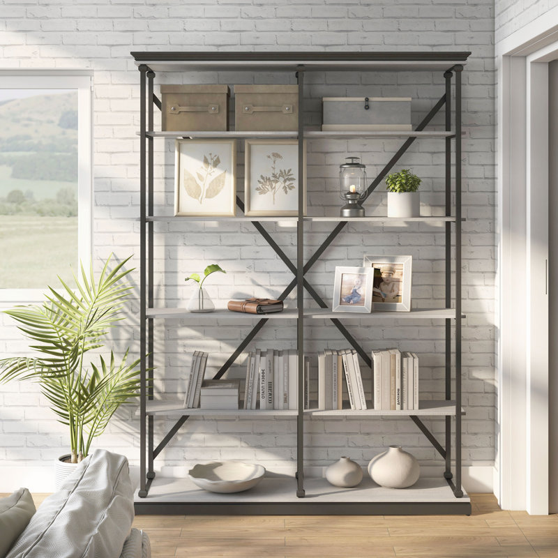 Calton Etagere Bookcase, Antique White
