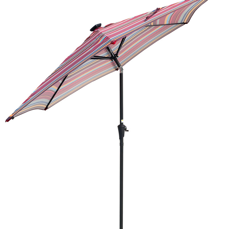 PARAPLUIE 9 PIEDS AVEC RAYURES, Rayures rouges
