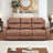 3-Piece Manual Recliner Set With Dual Armchairs And 3-Seat Sofa, Cup Holders-918907195