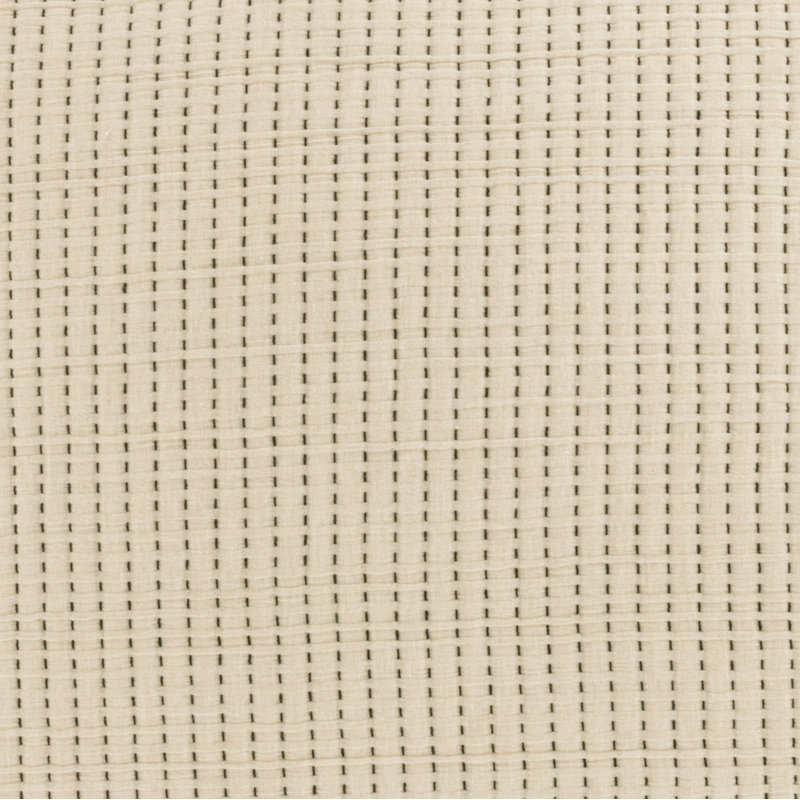 Natural Cotton Patterned Full/Double Coverlet