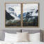 "Cloudy Mountain Range Forest Vista", reproduction de paysage sur toile, 2 pièces-92285470-92285474