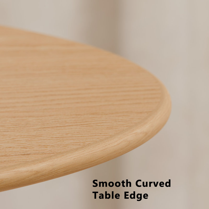 Table de salle à manger 52 po, Bois naturel, H 30 po x L 52 po x l 52 po