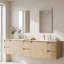 Meuble-lavabo double 84 po avec lavabo en céramique et conception sans poignée-126172226-132948281