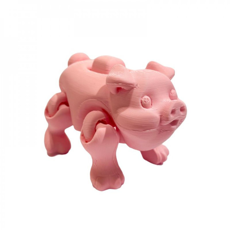 Figurine cochon rose en 3D
