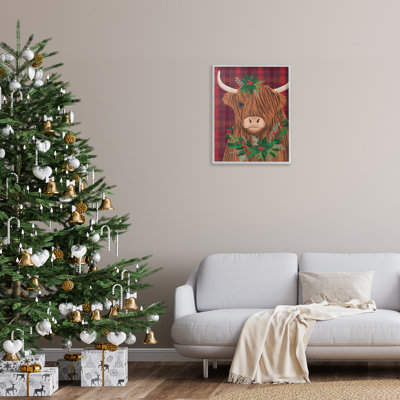 «Holiday Bovins on Buffalo Plaid», estampe numérique, design par Lisa Perry White