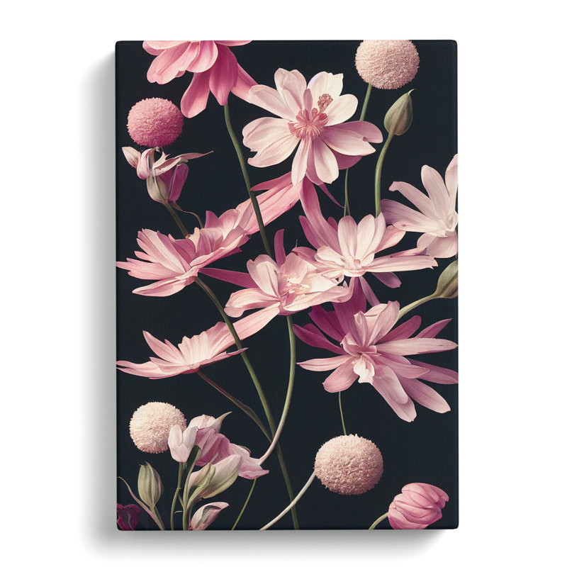 Pretty Little Flowers - Wrapped Canvas Print, 50cm H x 35cm W