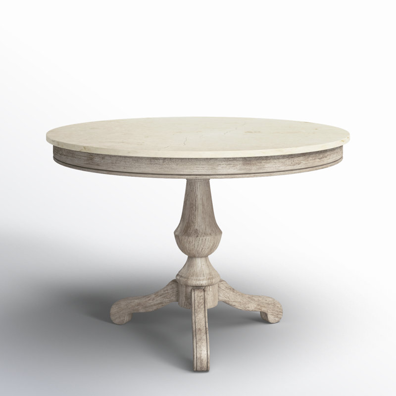 Aberdale Round Marble Dining Table, Gray