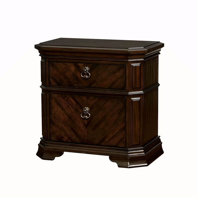 Wooden Nightstand With USB Charger