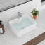Lavabo de salle de bain rectangulaire blanc l 16 po x P 12 po x H 5 po