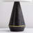 Gabrielle Black Table Lamp Marble Antique Brass Base Ivory Drum Linen Shade for Living Room Bedroom