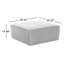  Repose-pieds carré en cuir véritable 35 po Hartwell-559830543