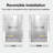 UKH10 54-1/2 in. to 55-3/8 in. W X 80 in. H Frameless BI-Fold Shower Door with U-Chanel and 3/8 in. (10mm) Clear Glass in Chrome-121620543-121620553